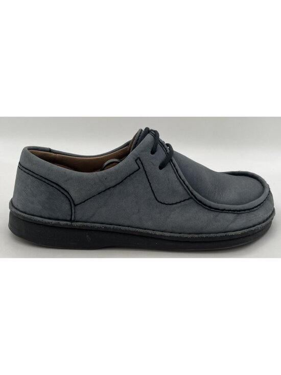 Birkenstock Pasadena Blue Gray Nubuck Suede Leather Moc-Toe Shoes EU40/L9/M7 main image 9